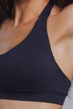 Emerge Halter Sports Bra - Core Black