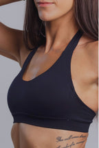 Emerge Halter Sports Bra - Core Black